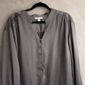 Rye Grass women's gray free flow blouse 3X